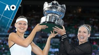 HlavackovaPeng v MattekSandsSafarova match highlights Final  Australian Open 2017 [upl. by Alikat]