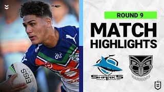 CronullaSutherland Sharks v New Zealand Warriors  Match Highlights  Round 9 2022  NRL [upl. by Haynor]