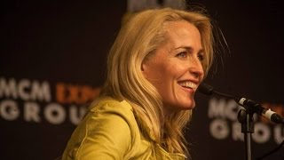 Robot Overlords Gillian Anderson Interview by James Tarpey [upl. by Qooraf]