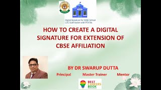 HOW TO MAKE A DIGITAL SIGNATURE FOR CBSE AFFILIATION EXTENSION [upl. by Jona]