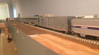 Ho Scale Amtrak Runby [upl. by Salina]