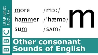 English Pronunciation 👄 Consonant  m  hammer mime and more [upl. by Neehcas]