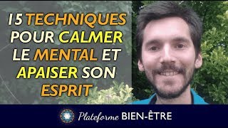 15 techniques pour CALMER le MENTAL et Apaiser son esprit [upl. by Otero]