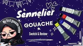 My First Gouache Review Sennelier Extra Fine Gouache  Artist Grade Gouache  Visilyas Art Vlog [upl. by Ociram]