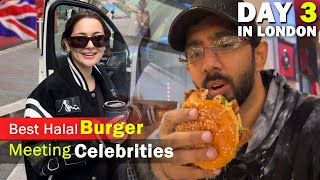 Best Halal Burger in London  Meeting Hania Amir  Day 3 in London [upl. by Oderfliw776]