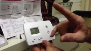 Programming Honeywell Pro 3000 Thermostat [upl. by Wynnie]