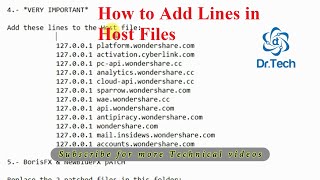 How to Edit Host file in A Minute  Add Lines In Host File  Dr Tech [upl. by Nivlek]