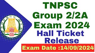 How to download Group 22A Hall ticket l tnpsc group 2 hall ticket download 2024 tamil [upl. by Itsirk]