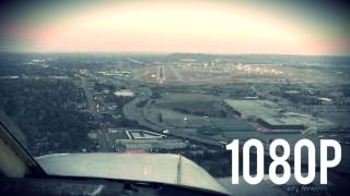 Cockpit View Landing at Louisville International Airport [upl. by Oyek836]