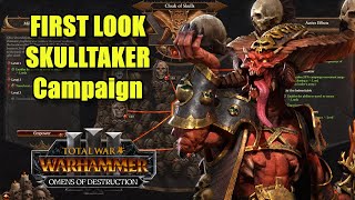 First Look  SKULLTAKER  Omens of Destruction  Total War Warhammer 3  Update 60 [upl. by Coltson]