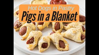 Hot Dogs in Pastry  Easy Pigs in a Blanket Recipe [upl. by Meredithe]