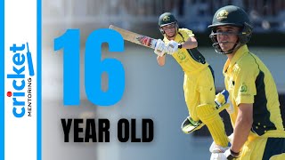 YOUNG GUN AUSTRALIAN CRICKETER TEAGUE WYLLIE NET SESSION  16 Year old 1st grade Batter [upl. by Bethena]