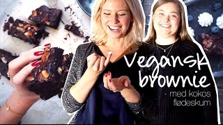 ♥ ♥ Vegansk brownie med kokosskum  Carla Mickelborg ft Frederikke Wærens [upl. by Yarb341]