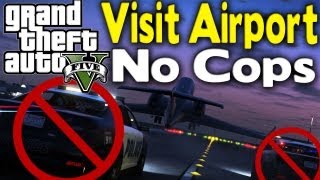 GTA 5  STEAL A PLANE WITH NO COPS CHASING YOU How To  Tutorial GTA V [upl. by Neitsirhc]