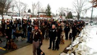 Mishawaka Police Cpl James Szuba and K9 Ricky Funeral [upl. by Morrill]