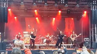 Celtica Pipes Rock  Feuershow zu Beginn in Waldkraiburg [upl. by Rambort645]