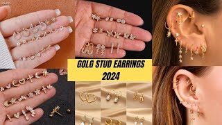 Gold Stud Earrings2024 Trends  Fashion Tips amp Trends  Gold Earrings Designs  Topis Design [upl. by Lorraine]