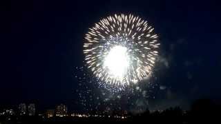 Canada Day Fireworks Edmonton July 1 2013 [upl. by Cirdek443]