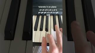 how to play tolerate it on piano • piano [upl. by Towland]