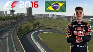 F1 2016  Full Race  Brazilian GP  Max Verstappen [upl. by Settera]