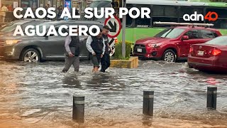 Caos al sur de la CDMX aguacero provoca colapso vial por encharcamiento [upl. by Enttirb477]