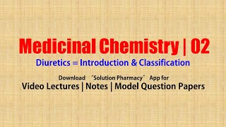 Medicinal Chemistry II 21 Diuretics  Introduction Classification  BPharmacy 5th Semester [upl. by Wivina]