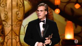 Aaron Sorkin Wins Adapted Screenplay for The Social Network  83rd Oscars 2011 [upl. by Yesima]