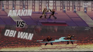 Anakin Vs ObiWan  Sprite Animation  Final B [upl. by Nadbus]