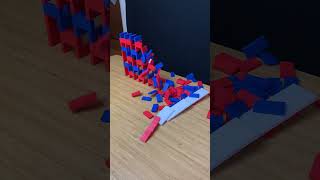 satisfying domino wall topple [upl. by Aihsei]