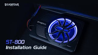 How to install Seventour Under Seat Powered Car Subwoofer ST800 [upl. by Nahseez]