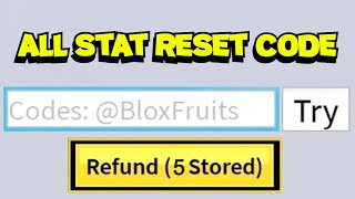 ALL STAT RESET CODES IN 1 MINUTE BLOXFRUITS FEB 2024 [upl. by Aloysius]