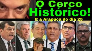 HUMILHAÇÃO HISTÓRICA BOLSONARO E GENERAIS CERCADOS PELA 1ª VEZ DIA 25 A ARAPUCA DO quotCABOMALAquot [upl. by Nairolf878]