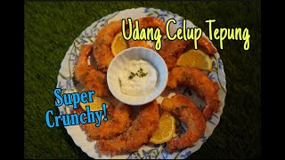 UDANG GORENG TEPUNG SUPER RANGUP  CRUNCHY FRIED SHRIMP  UDANG CELUP TEPUNG MUDAH  ENGLISH SUBS [upl. by Nesral960]