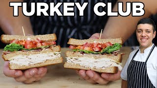 Easy Turkey Club Sandwich  Recipe by Lounging with Lenny [upl. by Assitruc]