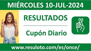 Resultado del sorteo Cupon Diario del miercoles 10 de julio de 2024 [upl. by Sherrod622]