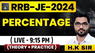 RRBJE2024  percentage THEORY  PRACTICE LECT40 engineerplatform [upl. by Alegnave]