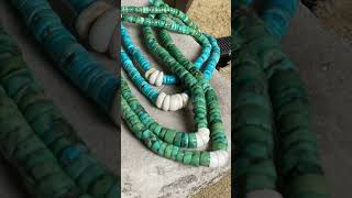 Hand rolled turquoise beads [upl. by Nomor]