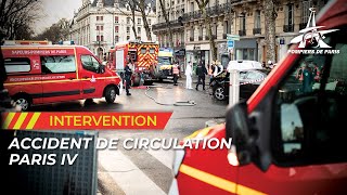 ACCIDENT DE CIRCULATION À PARIS IVe [upl. by Anairol661]