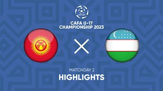 Kyrgyzstan  Uzbekistan  MD2  CAFA U17 Championship 2023  Highlights [upl. by Lenaj]