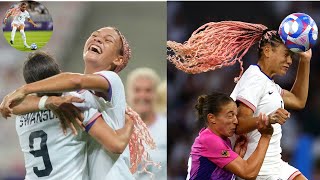 Trinity Rodman’s extratime stunner sends USWNT to final four at Paris Olympics [upl. by Araldo866]