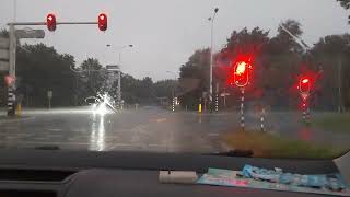 Noodweer met onweer in Doetinchem 😱 [upl. by Alleoj]