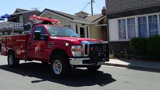 AFD Rescue 4 Engine 1 LACoFD Baywatch Avalon Cmd 55 Patient transfer Response [upl. by Pietro]