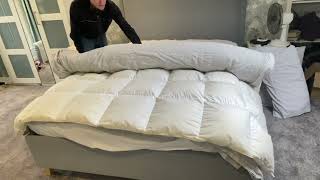 How to put a Duvet Cover on the Correct way  Ingenious duvet cover trick Kingsize Duvet cover fix [upl. by Merola737]