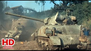 Kellys Heroes  3 Sherman Tanks Attack [upl. by Ahtis]