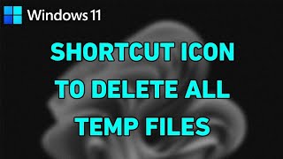 Shortcut Icon To Delete All TempJunk amp Prefetch Files In Windows 1011 [upl. by Nortyad457]