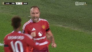 Christian Eriksen GoalFenerbahçe vs Manchester United 01 All Goals and Highlights [upl. by Malkin]