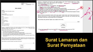 Cara Membuat Surat Lamaran dan Surat Pernyataan Syarat Pendaftaran CPNS Kemenag 2024 [upl. by Hedda]