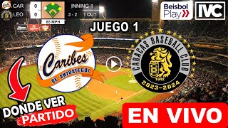 Caribes de Anzoátegui vs Leones del Caracas EN VIVO donde ver y a que hora juega LVBP hoy 2023 2024 [upl. by Salaidh643]