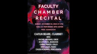 Faculty Chamber Recital Caitlin Beare clarinet [upl. by Hurless]