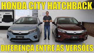 Novo Honda City Hatchback 2022  Diferença entre as versões City Sedan e Fit [upl. by Coulombe]